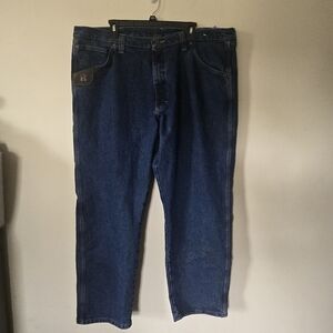 Wrangler Blue Relaxed Jeans Classic Fit Riggs Workwear Jeans Size 42x30